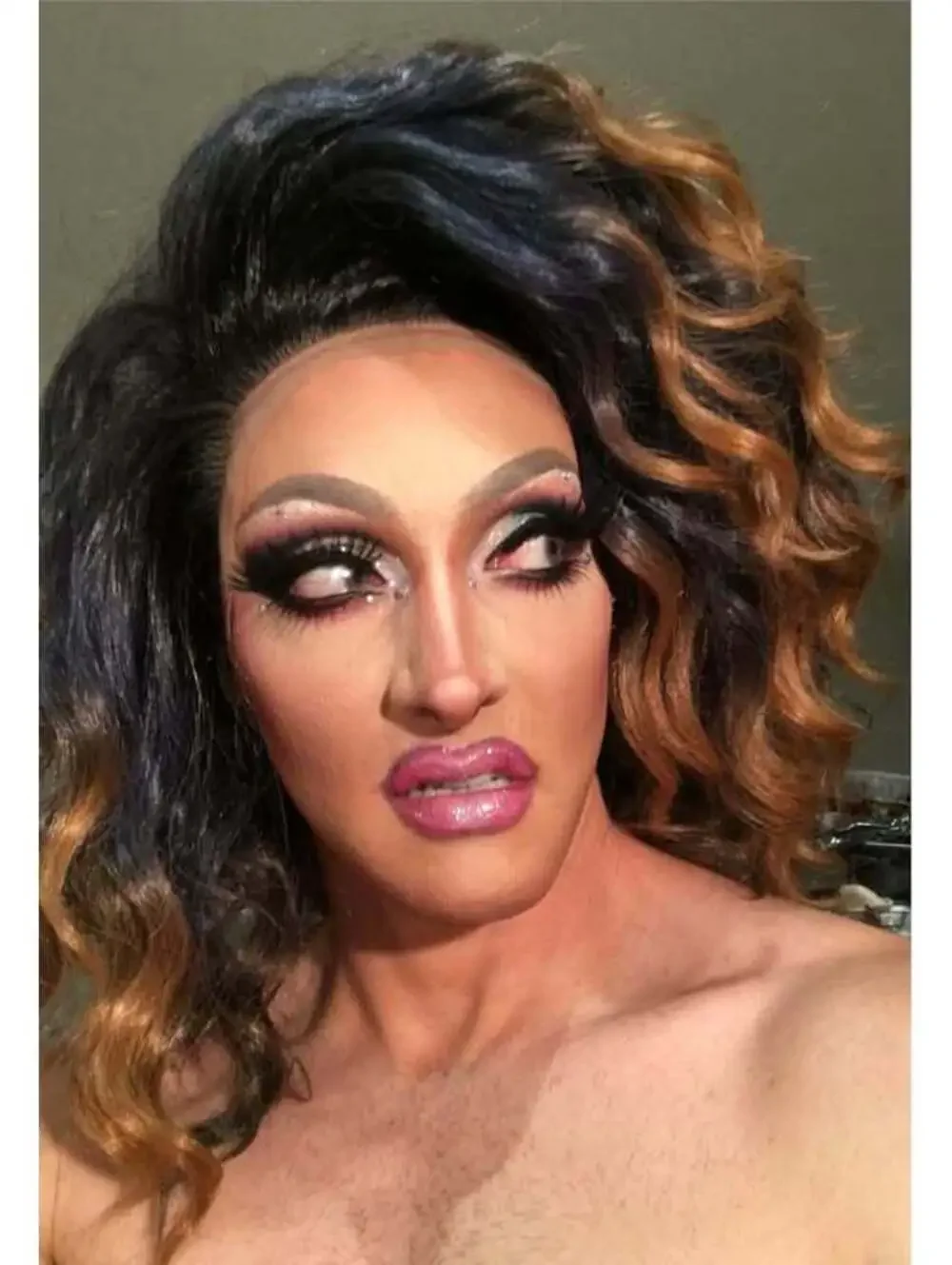 Wavy Multi-Color Lace Front Wig